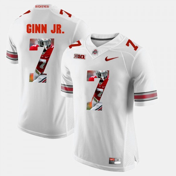 Ohio State Buckeyes Ted Ginn Jr. Men's #7 White Pictorial Fashion College Football Jersey 2404YJAY4